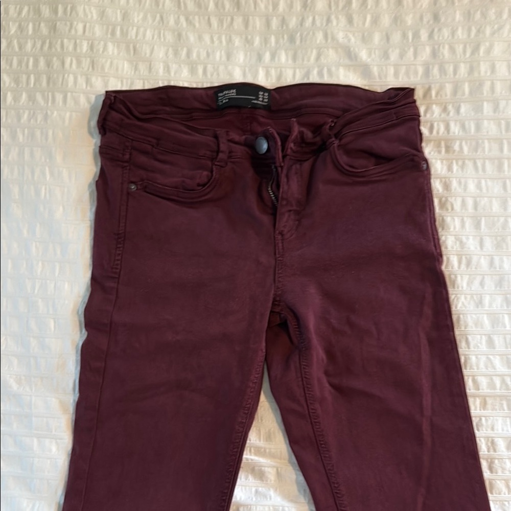 Zara Women's Burgundy Jeans